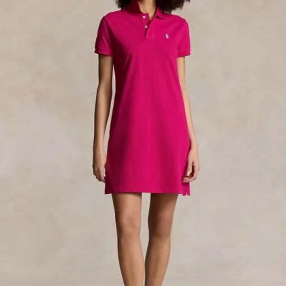 Ralph Lauren | Dresses | Ralph Lauren Sport Cotton Polo Dress Pink Summer  Casual Sporty Sz M | Poshmark
